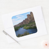 風光明媚な相模良湖 スクエアシール (封筒)