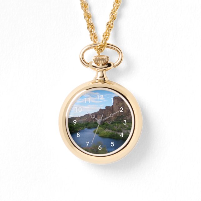 風光明媚な相模良湖 腕時計 (正面)