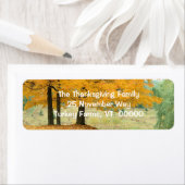 風光明媚な秋の写真差出人住所ラベルシール ラベル (インサイチュ)