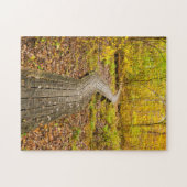 風光明媚な秋の散歩の森の自然写真 ジグソーパズル (横)