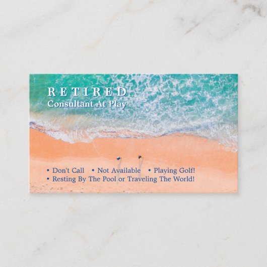 風光明媚な空おもしろい上のビーチシーン、DIY Gag 名刺 (正面)