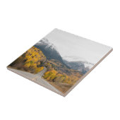 風光明媚な紅葉と山々 タイル (側面)