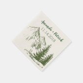 風光明媚な素朴マウンテンウェディングレセプションナプキン スタンダードカクテルナプキン (角)