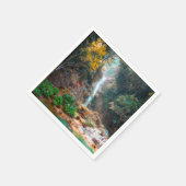 風光明媚な自然ファンタジー滝 スタンダードカクテルナプキン (角)