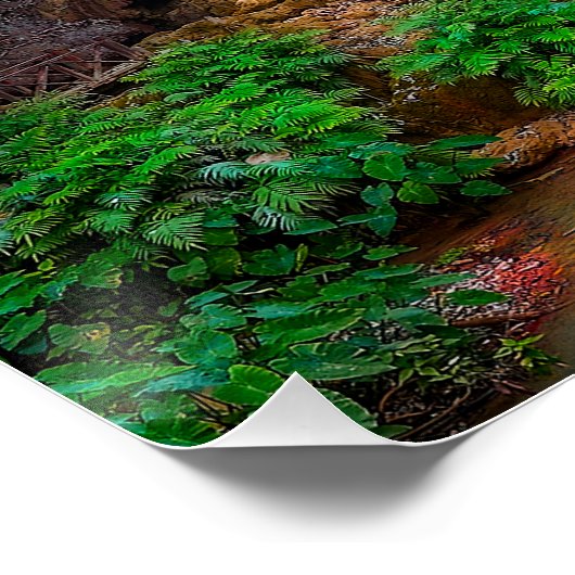 風光明媚な自然ファンタジー滝 ポスター (コーナー)