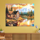 風光明媚な自然ホームキャンバスアート キャンバスプリント (インサイチュ (リビング))