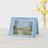 風光明媚な自然景観 カード (黄色い花)