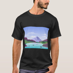 風光明媚な自然美しい Tシャツ