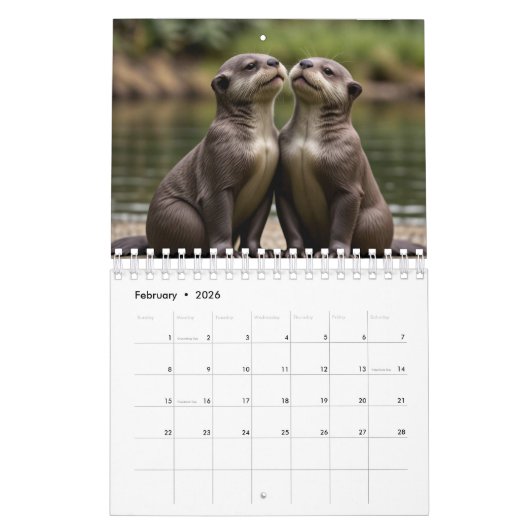 風光明媚な自然 カレンダー (2月 2026)