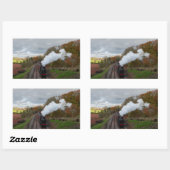 風光明媚な蒸気列車のステッカー 長方形シール (シート)