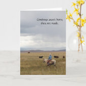 風光明媚な西カウボーイすべての行事グリーティングカード カード (黄色い花)