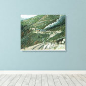 風光明媚な鉄道の景色カリフォルニア州タマルパイス キャンバスプリント (インサイチュ (ウッドフロア))