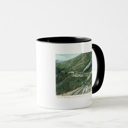 風光明媚な鉄道の景色カリフォルニア州タマルパイス マグカップ (正面右)