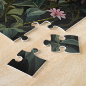 風光明媚な鉄道線路パズル（木と花） ジグソーパズル (側面)