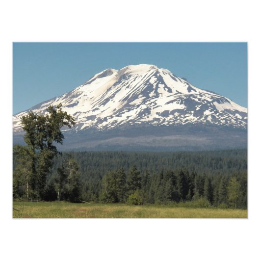 風光明媚な雪カバー山アダムス フォトプリント (正面)