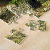 風光明媚な雪キャップ山の湖自然旅行 ジグソーパズル (側面)