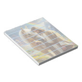 風光明媚な風景の中でパロミノの馬を持つイエス ノートパッド (アングル)