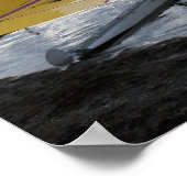 風光明媚な高フラ湖の水上飛行機 ポスター (角)