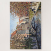 風光明媚な魅力的ブルージュの運河に古い橋 ジグソーパズル (縦)