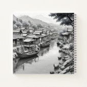 風光明媚な魚釣りヴィレッジアイディアジャーナル ノートブック (裏面)