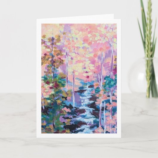 風光明媚カラフルな他の行う サンキューカード (正面)