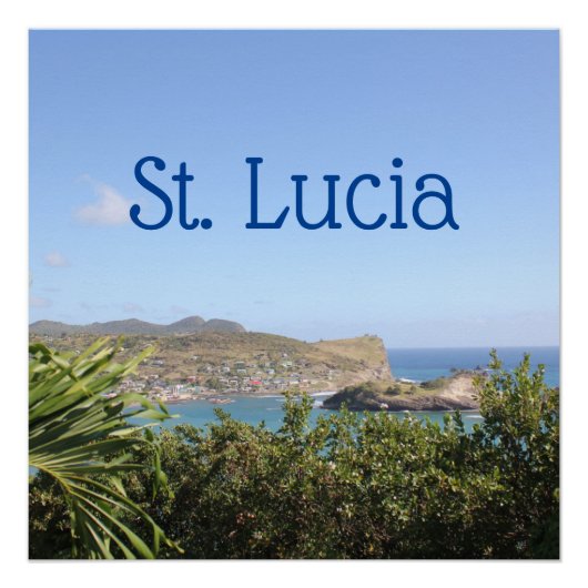 風光明媚カリブのなアイランドサンルシア ポスター (正面)
