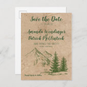 風光明媚素朴な山の日付はがきを保存 案内ポストカード (正面/裏面)