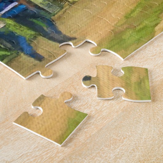 風光明媚魅力的なリバーウォークスモールビレッジ ジグソーパズル (側面)