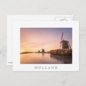 風凍ってい車と葦で川の上の日の出 ポストカード (正面/裏面)