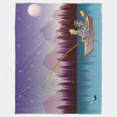 風刺に富んだ冒険 フリースブランケット (正面)