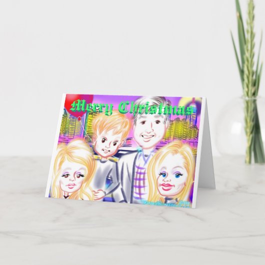 風刺漫画のクリスマスカード12a シーズンカード (正面)