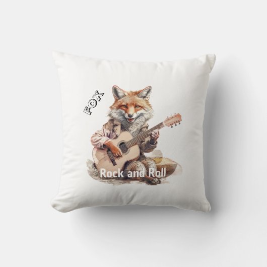 風刺漫画アニマルキツネAミュージカル クッション (正面)