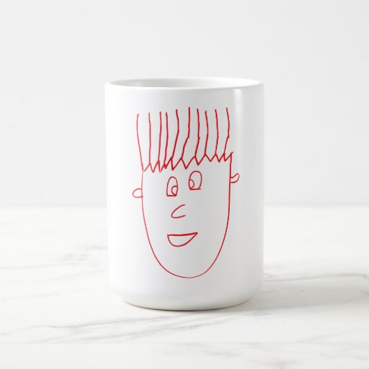 風刺画の青年マグカップ コーヒーマグカップ (中央)
