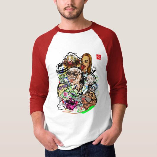 風刺画のTシャツ Tシャツ (正面)