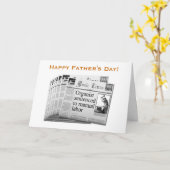 風刺的なオルガニスト父の日のカード カード (黄色い花)
