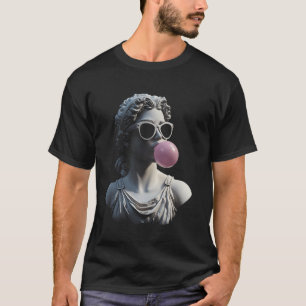 風刺的なクールなトレンディーな芸術的なバブルガムの像 Tシャツ
