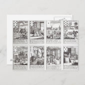 風刺的なトランプのセット ポストカード (正面/裏面)