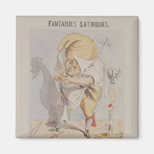 風刺的なファンタジー、アドルフの戯画 マグネット (正面)