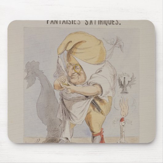 風刺的な想像、アドルフの風刺漫画 マウスパッド (正面)