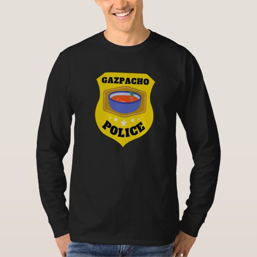 風刺的な政治ガスパチョ警察バおもしろいッジ Tシャツ (正面)