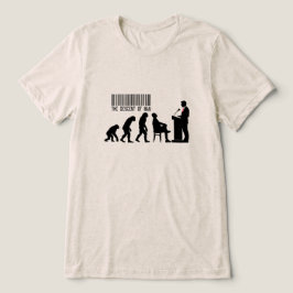 風刺的な赤い政治家のシルエット トライブレンドTシャツ