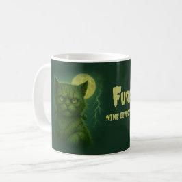 風刺的なFraankenstein -不気味ゴシックステッチ猫 コーヒーマグカップ