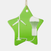 風力および白熱［赤熱］光を放つな電球 セラミックオーナメント (右)