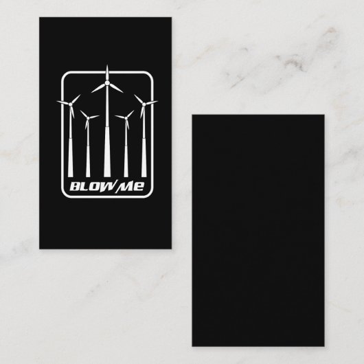 風力のキットのワイシャツは私を-風車のギフト吹きます 名刺 (正面/裏面)