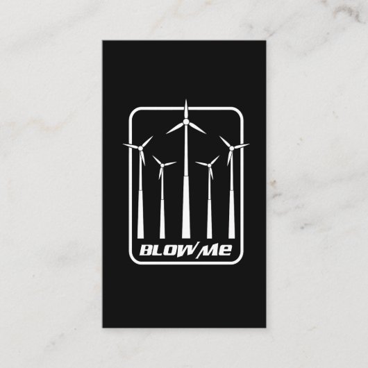 風力のキットのワイシャツは私を-風車のギフト吹きます 名刺 (正面)