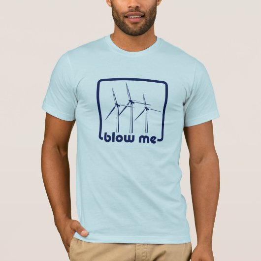 風力の青のワイシャツ Tシャツ (正面)