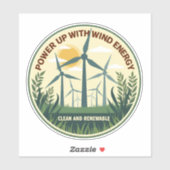 風力エネルギーバンパーステッカー付き電力 – 再生可能 シール (シート)
