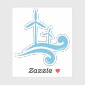 風力タービンの再生可能エネルギーブルーまたは任意の色 シール (シート)