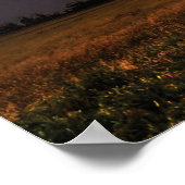 風力タービンサンセット ポスター (角)