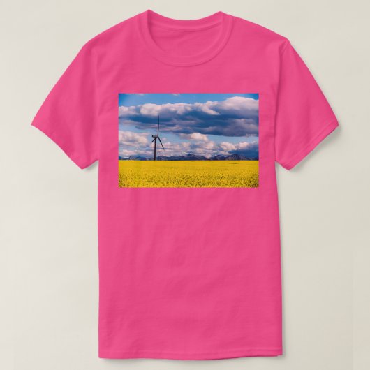 風力タービン再生可能エネルギーAlbertaカナダ8 Tシャツ (デザイン正面)